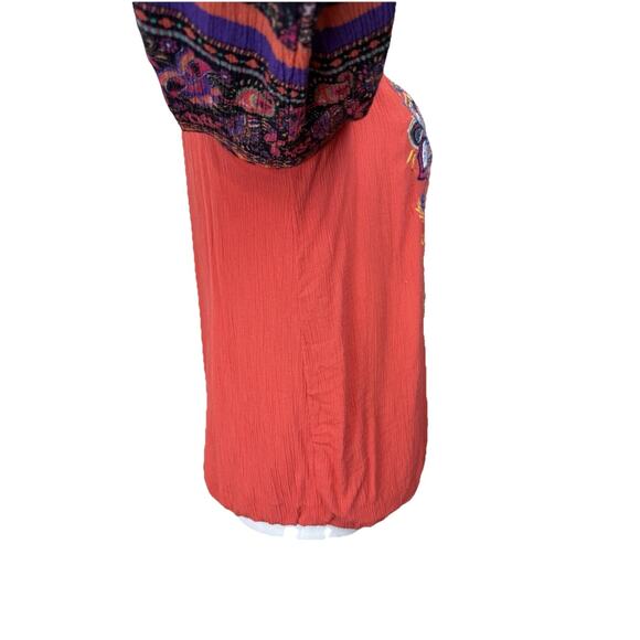 SOFT SURROUNDINGS Top Blouse Sz M Gauze Embroidered Boho Elastic Waist Pullover - Picture 5 of 12